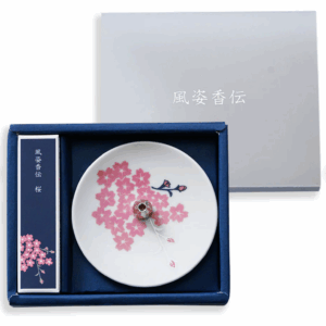 Coffret encens japonais Fushikaden Sakura – Porcelaine & senteurs