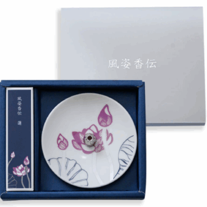 Coffret encens japonais Fushikaden Lotus – Porcelaine & senteurs